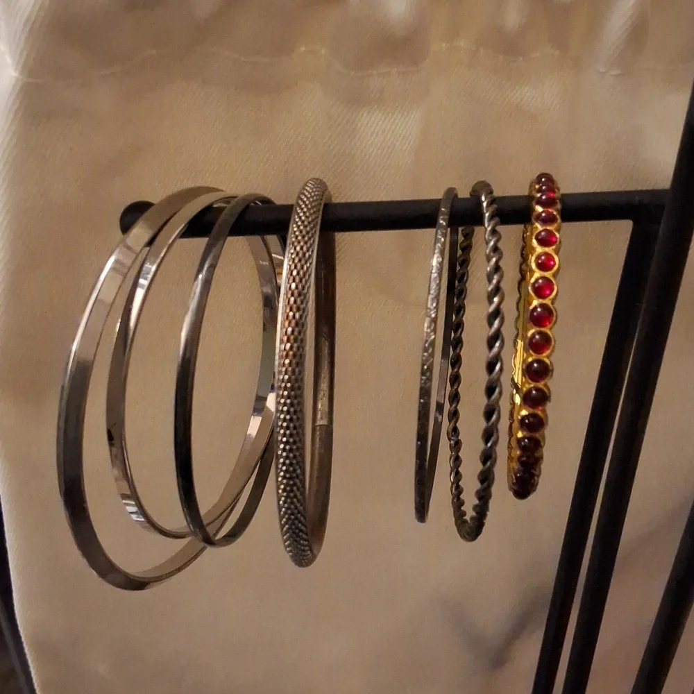 Assortment of bangle bracelets